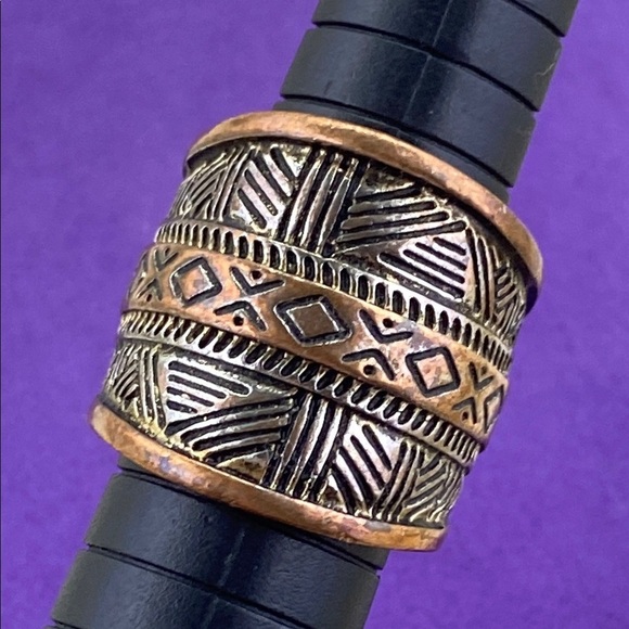 💛 Antique Style Copper Ring - Picture 5 of 6